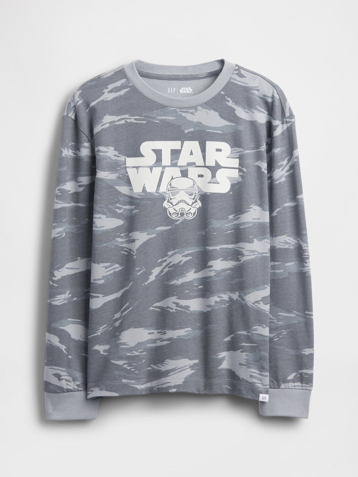 Gri Star Wars Relaxed Grafik Baskılı T-shirt