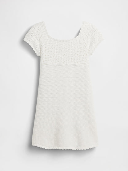 Açık Mavi Crochet Triko Elbise