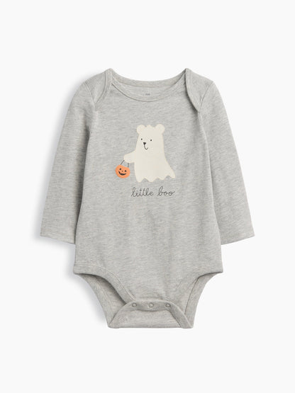 Gri Baby First Favorites Organik Pamuk Halloween Bodysuit