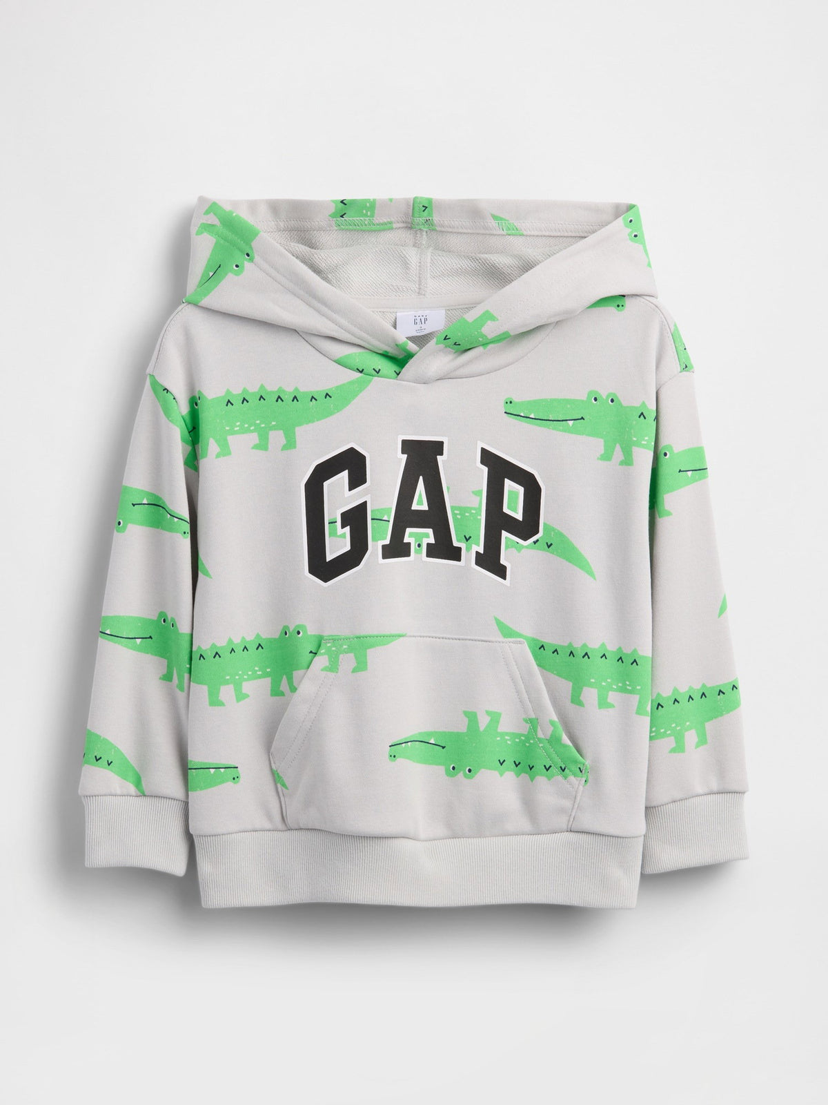 Gri Relaxed Logo Fransız Havlu Kumaş Sweatshirt