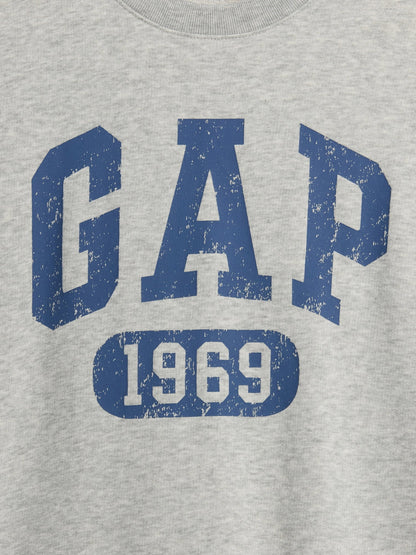 Lacivert Fransız Havlu Kumaş Relaxed Gap Logo T-shirt