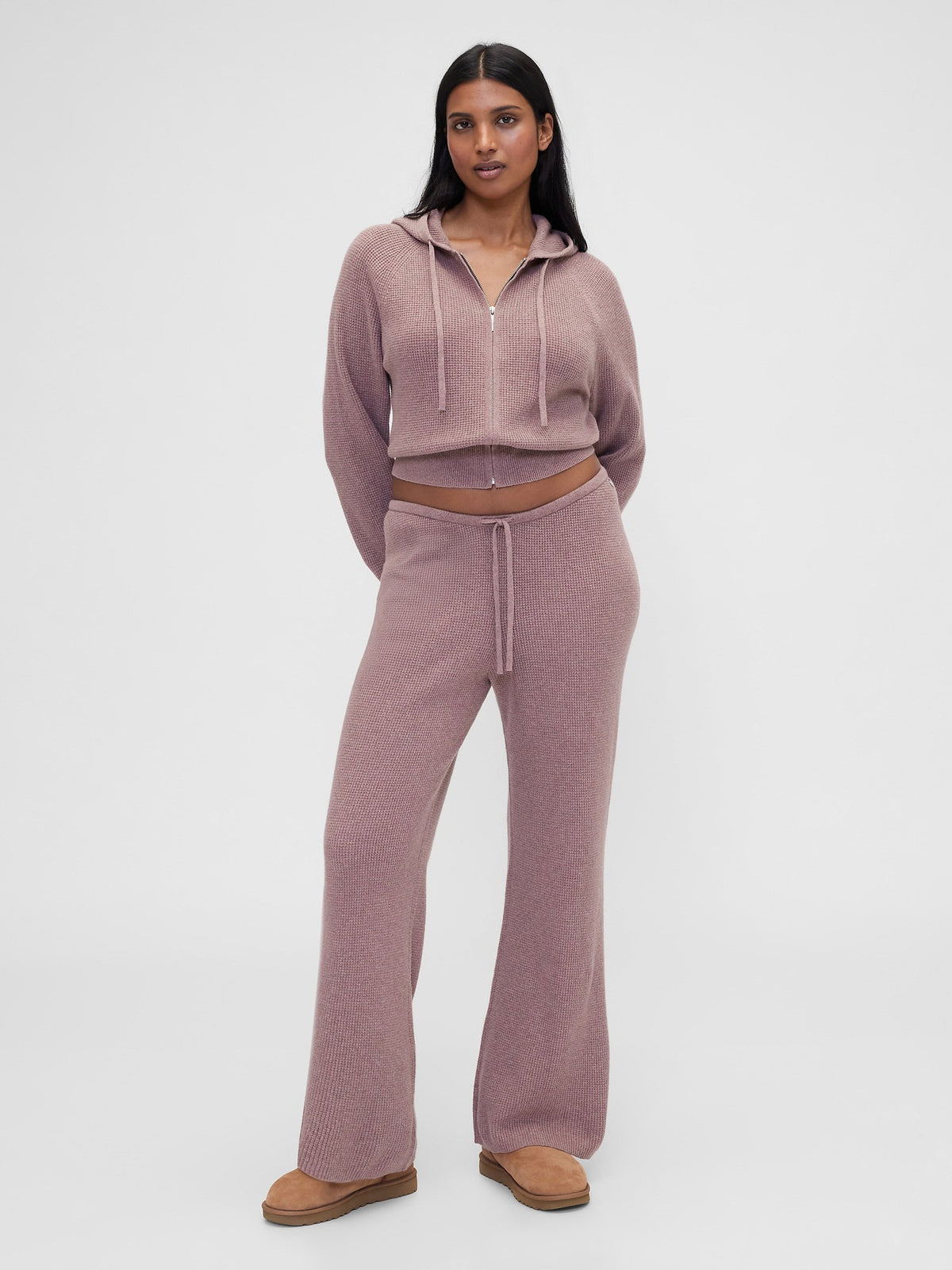 Koyu Pembe Gap × Summer Fridays Cashsoft Waffle Boot Eşofman Altı