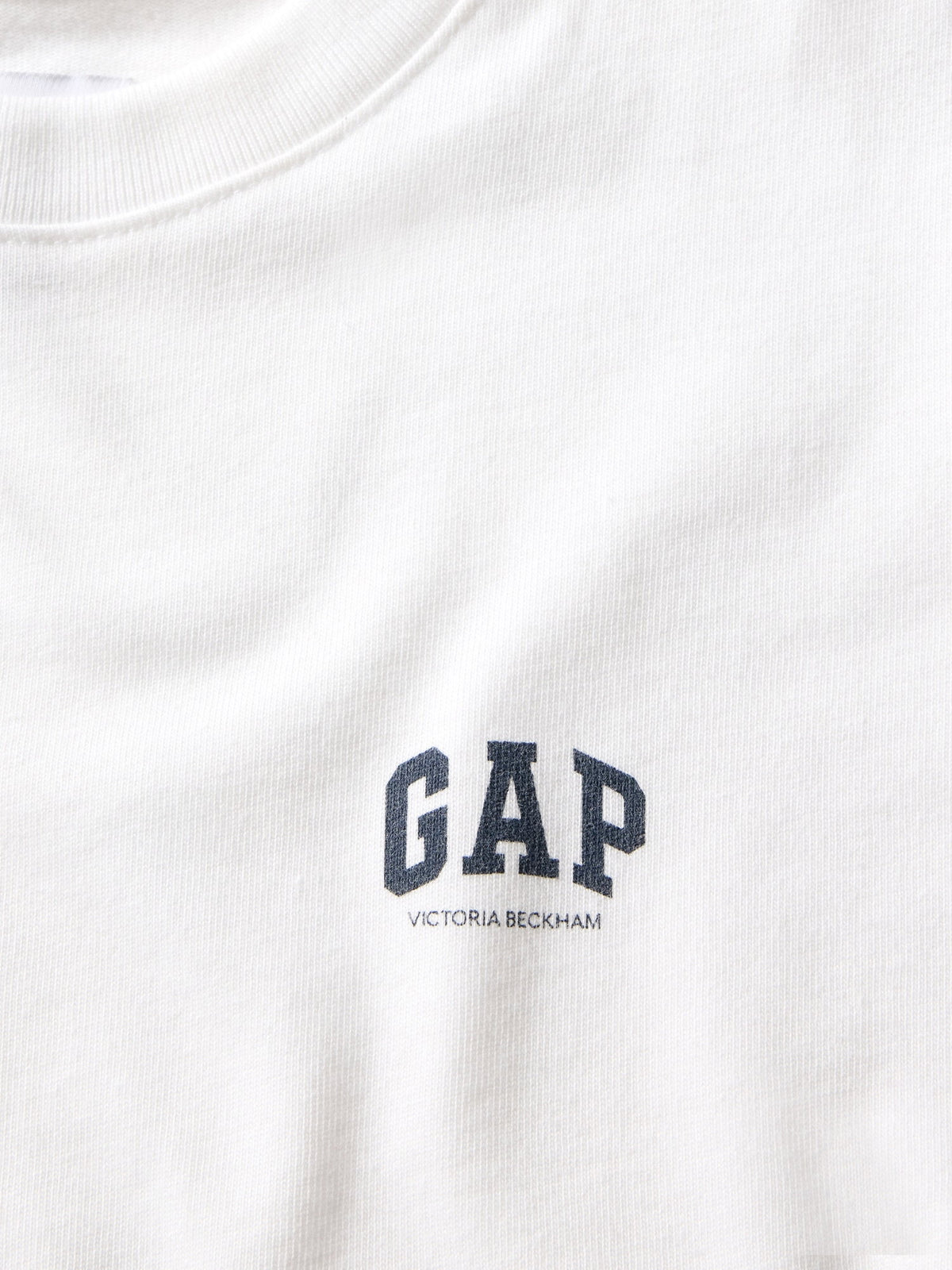 Beyaz Gap × Victoria Beckham Organik Pamuk Logo T-shirt