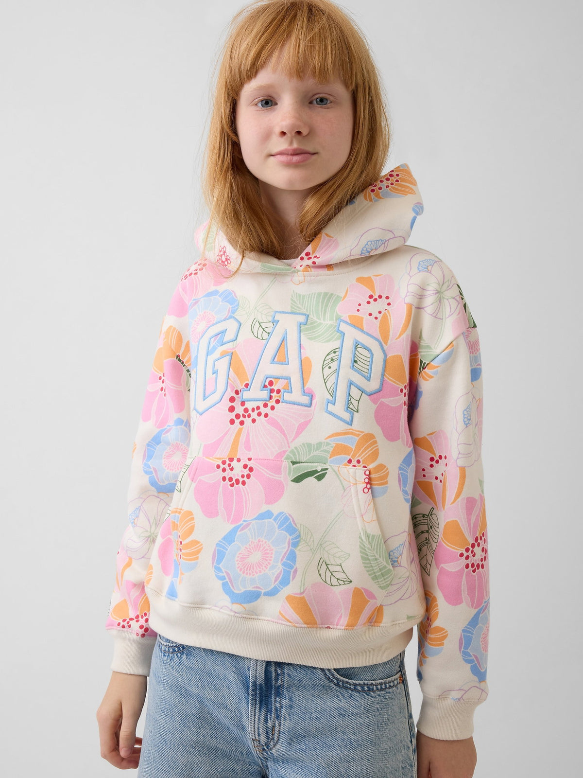 Çok Renkli Relaxed Gap Logo Fransız Havlu Kumaş Sweatshirt