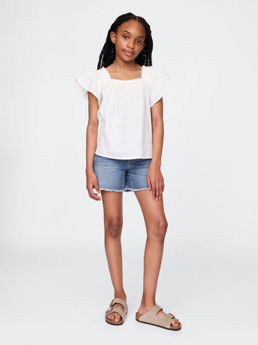 Mavi Denim Midi Şort
