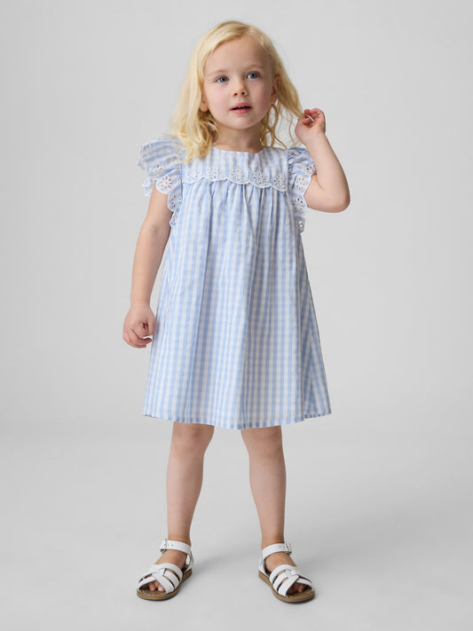 Mavi Baby & Toddler Eyelet Gingham Elbisesi