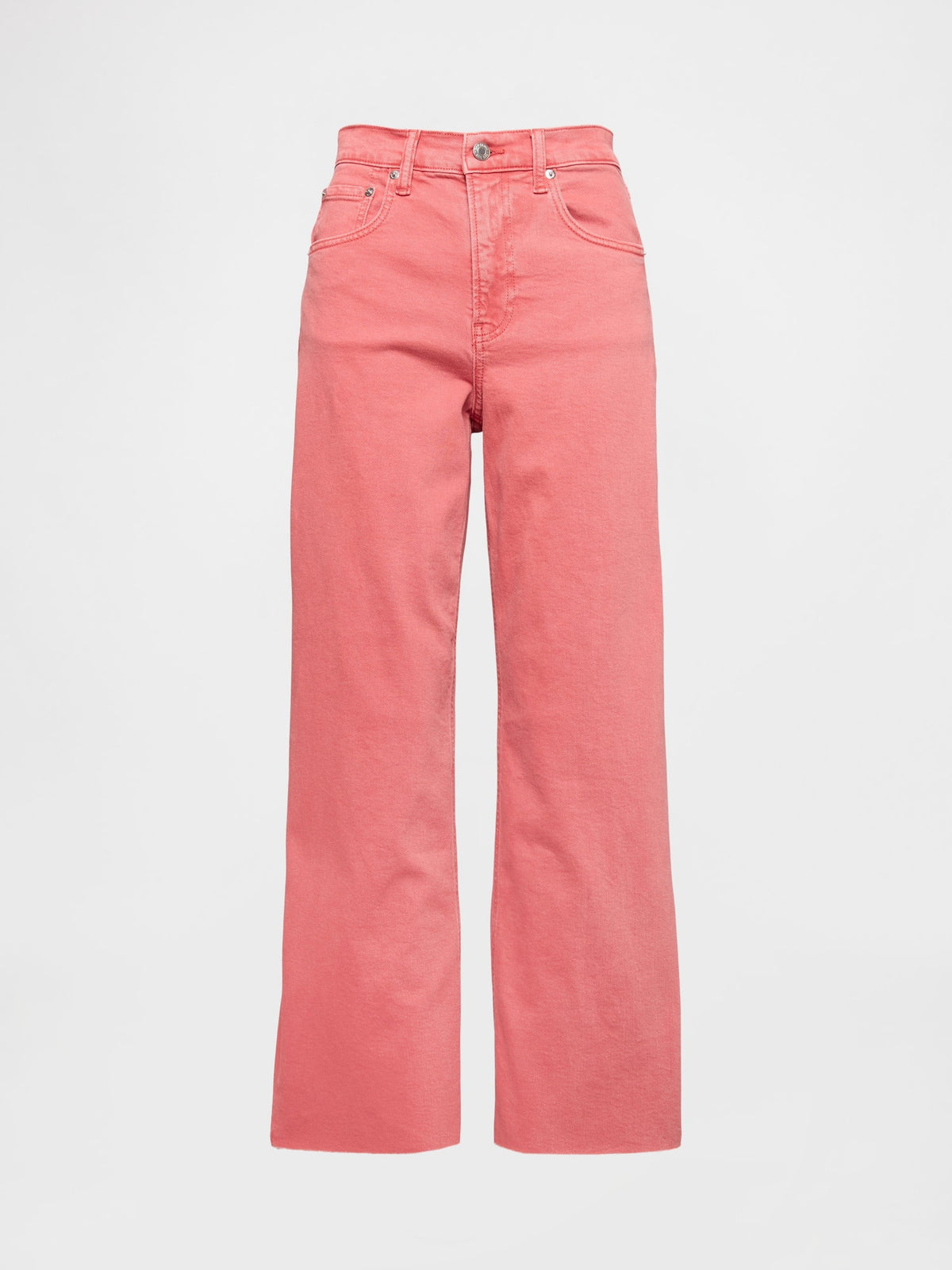Pembe High Rise Stride Wide-leg Ankle Jean Pantolon