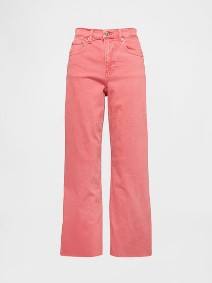 Pembe High Rise Stride Wide-leg Ankle Jean Pantolon