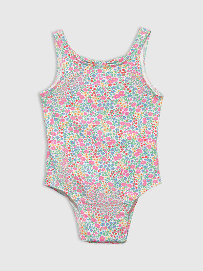 Çok Renkli Çiçek Baskılı Mayo