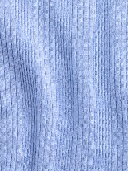 Açık Mavi Variegated Fitilli T-shirt
