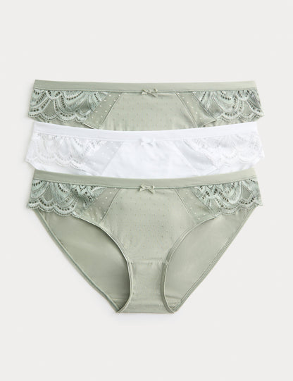3'lü Dantelli Bikini Külot Seti