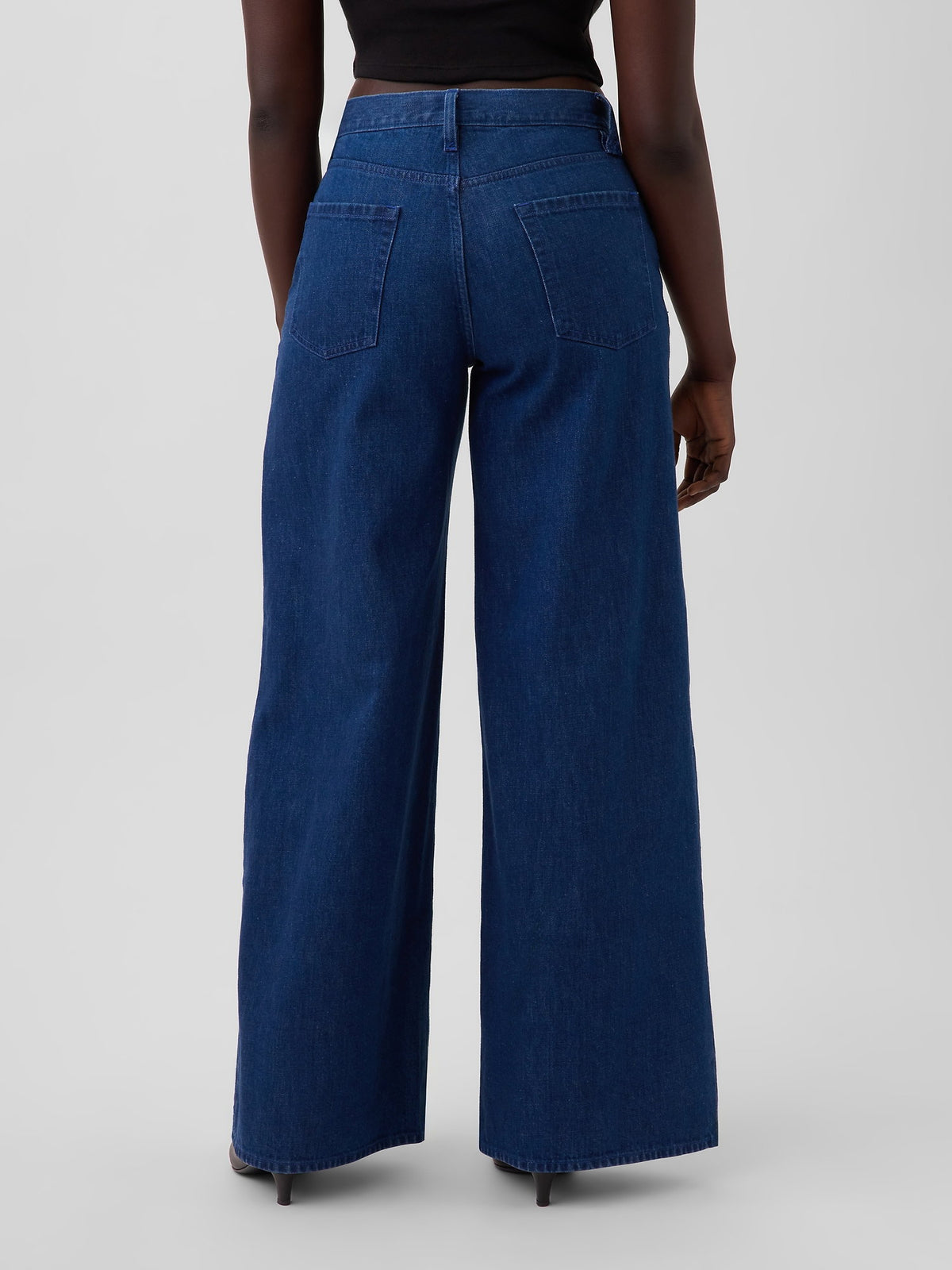 Koyu Mavi Gap × Hfr Low Slung Çiçekli Extra Baggy Jean Pantolon By Atelier Ndigo