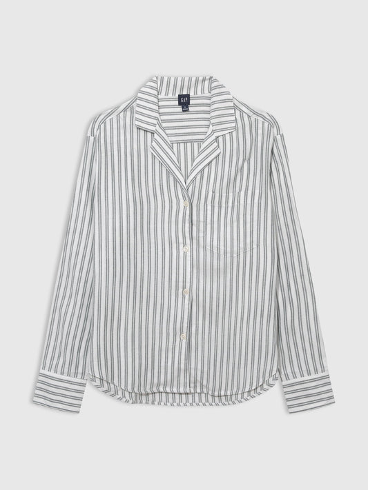 Yeşil Relaxed Flannel Pijama Üstü