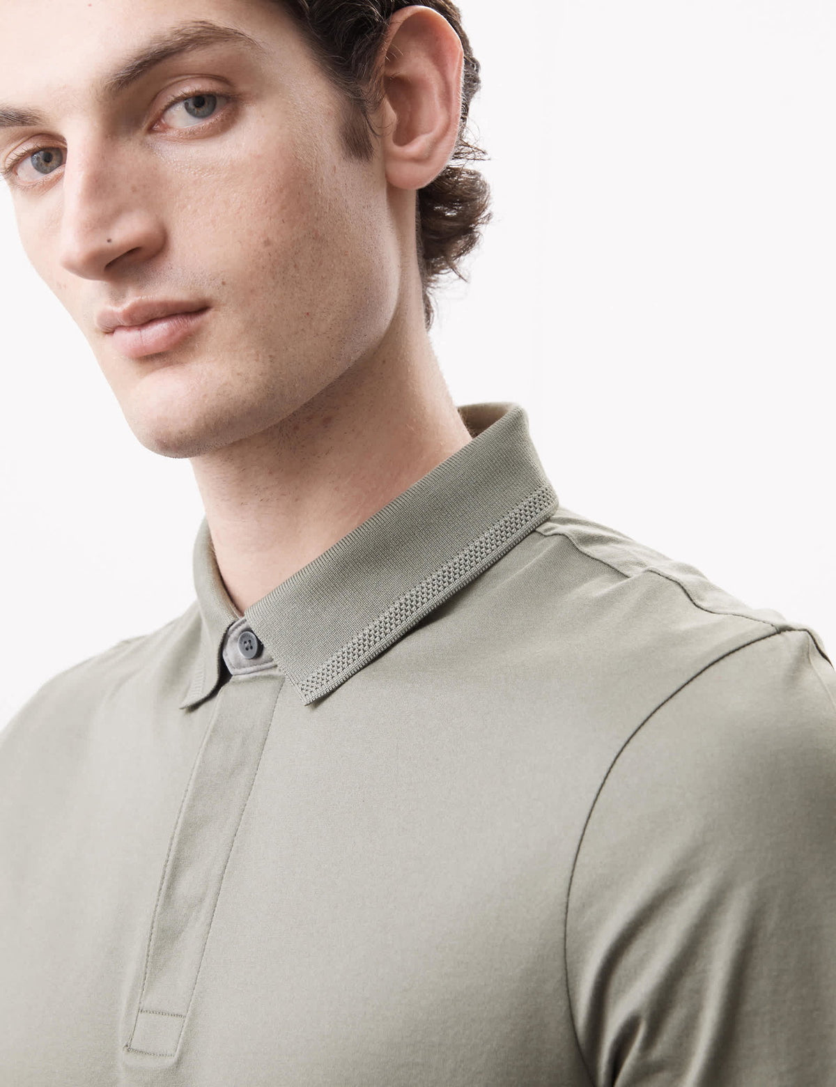 Saf Pamuklu Kısa Kollu Polo Yaka T-shirt