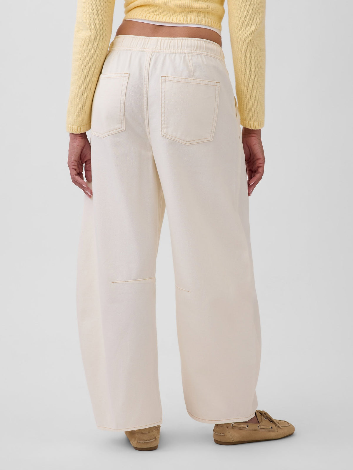 Krem Mid Rise Ultrasoft Easy Horseshoe Jean Pantolon