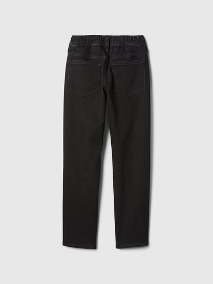 Siyah Kids Pull-on Orijinal Straight Eşofman Altı Jean Pantolon