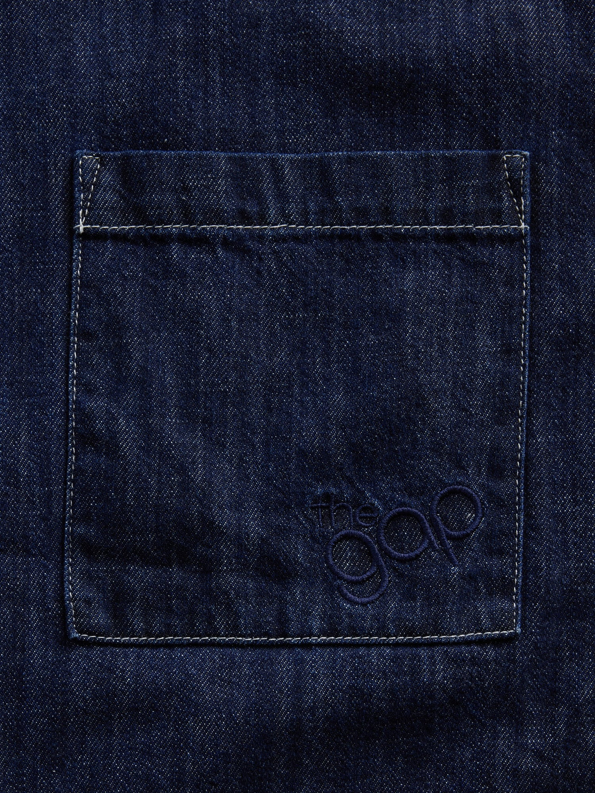 Koyu Mavi Denim Oversized Straight-hem Gömlek
