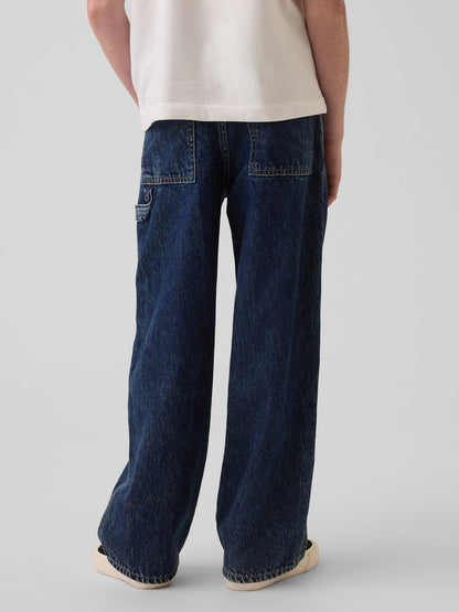 Koyu Mavi Baggy Carpenter Jean Pantolon