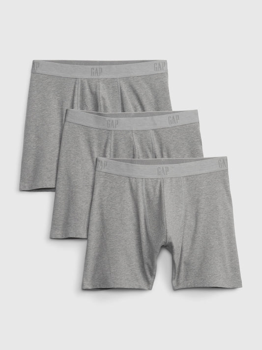 Gri Gap Logo Boxer Seti (3'lü)
