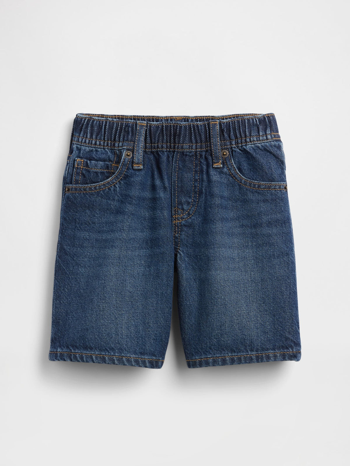 Koyu Mavi Bebek & Küçük Çocuk Ultrasoft Denim Pull-on Baggy Şortlar