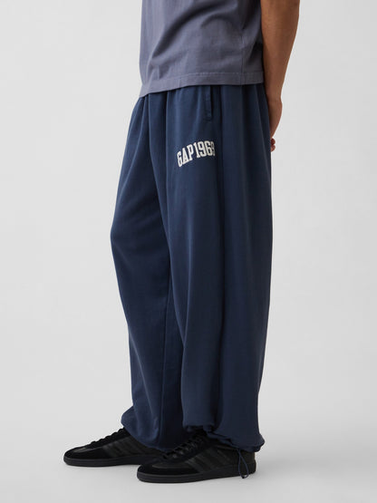 Lacivert Fransız Havlu Kumaş Baggy Gap 1969 Logo Sweat Pantolon