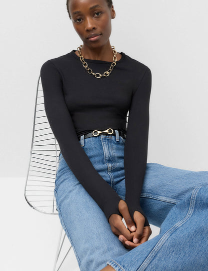 Yumuşak Dokulu Uzun Kollu Üst
