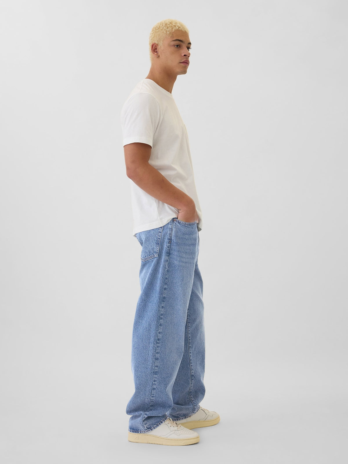 Açık Mavi Baggy Jean Pantolon