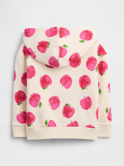 Krem Logo Fermuarlı Sweatshirt