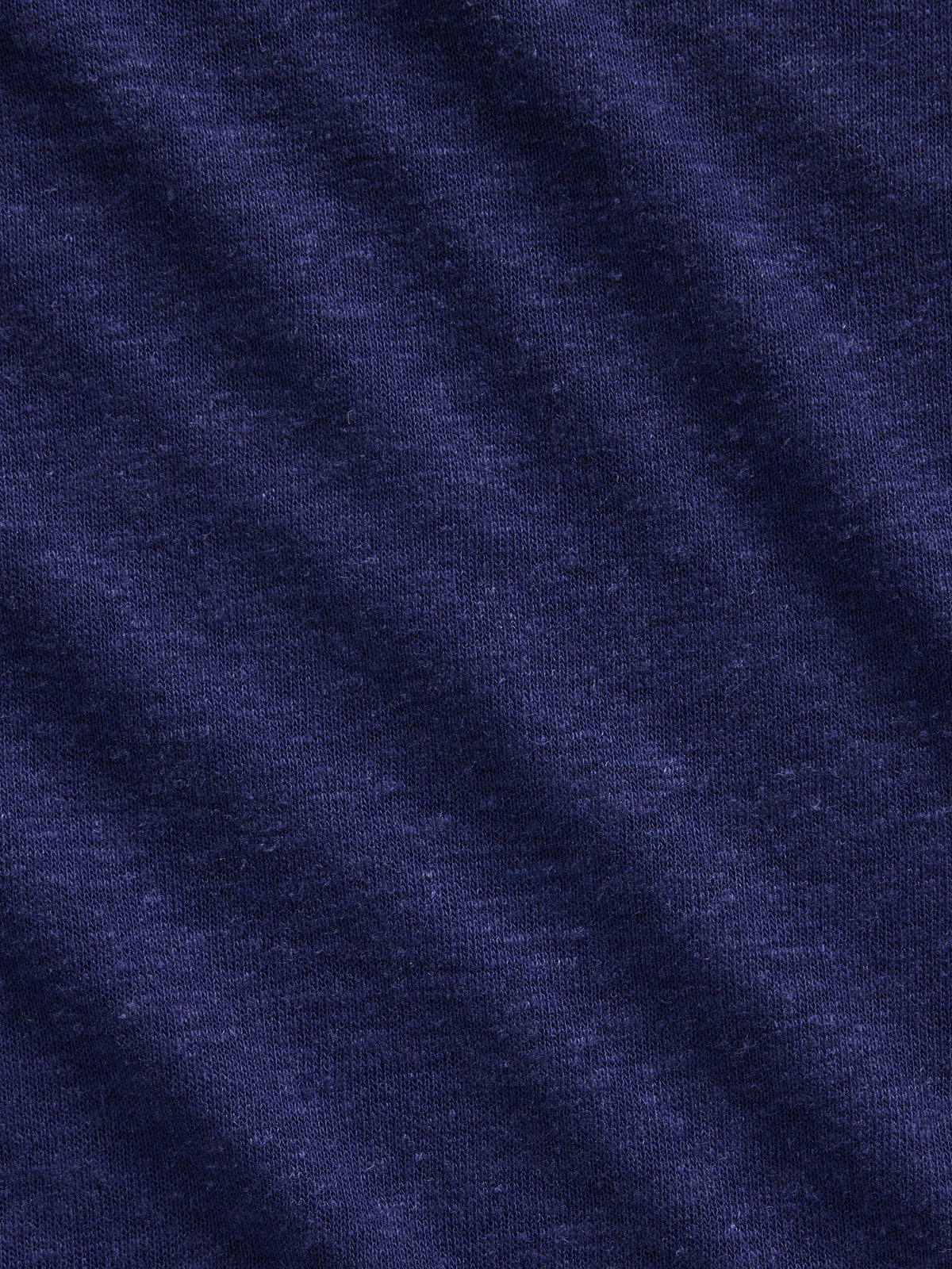 Lacivert Keten Karışımlı Relaxed T-shirt