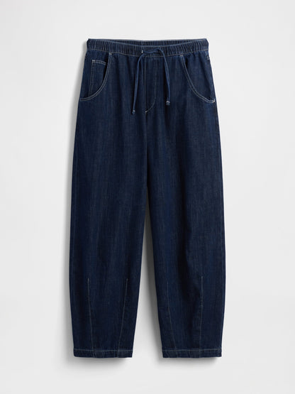 Koyu Mavi Extra Baggy Easy Jean Pantolon