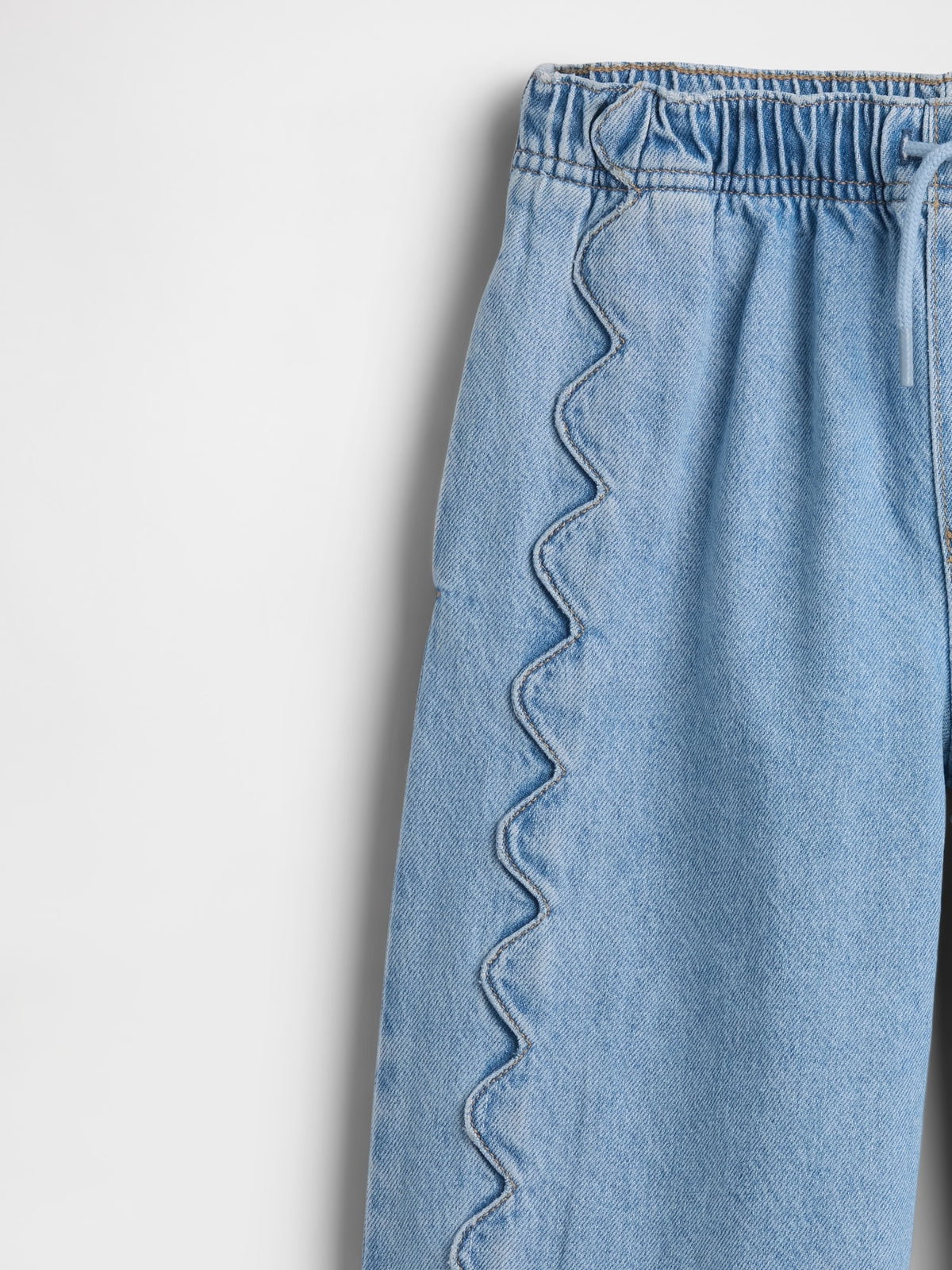 Açık Mavi High Rise Stride Easy Wide-leg Ankle Jean Pantolon