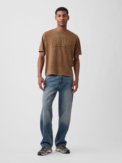 Kahverengi Everyday Soft Boxy Gap Logo T-shirt