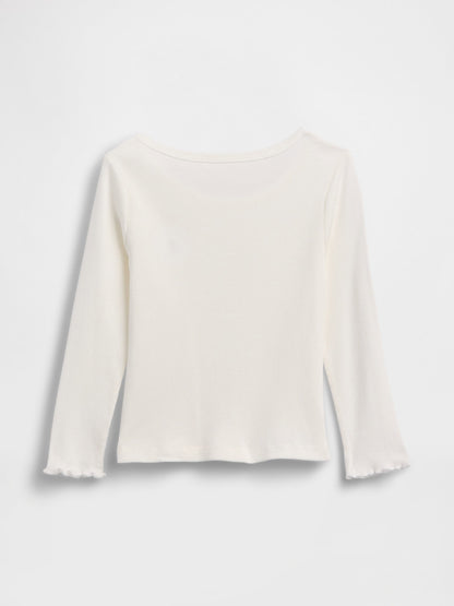 Beyaz Mix & Match Fitilli T-shirt