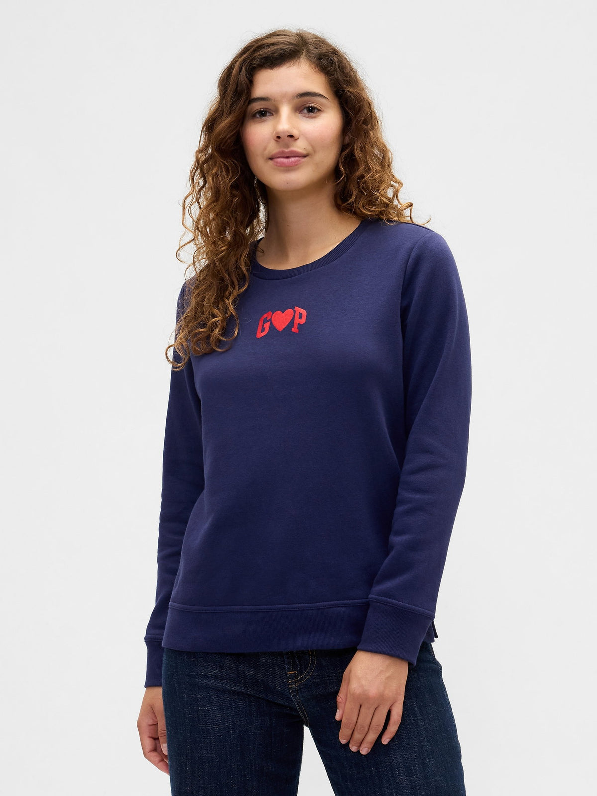 Lacivert Relaxed Gap Logo Sweatshirt