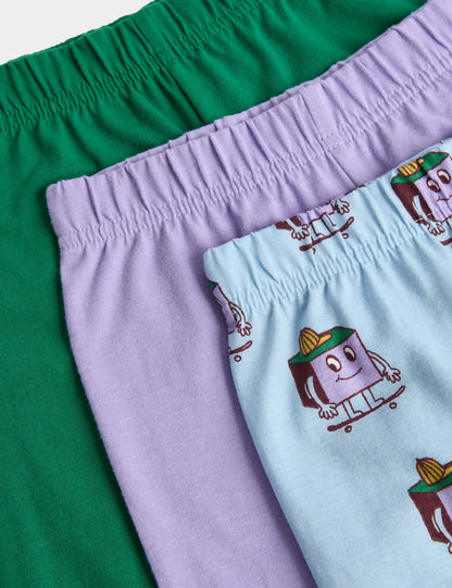 3'lü %100 Pamuklu Pijama Seti (1-8 Yaş)