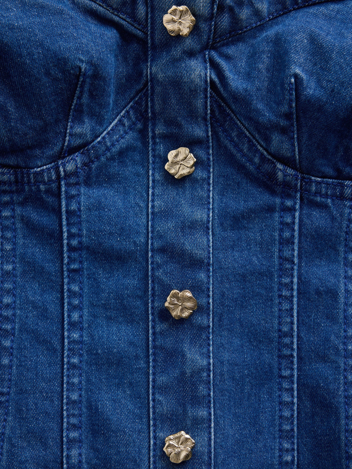 Mavi Gap × Hfr Denim Korse Bluz By Atelier Ndigo