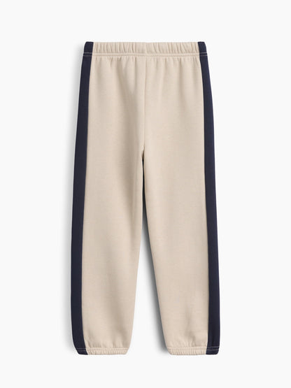 Bej Relaxed Colorblock Pull-on Jogger Eşofman Altı
