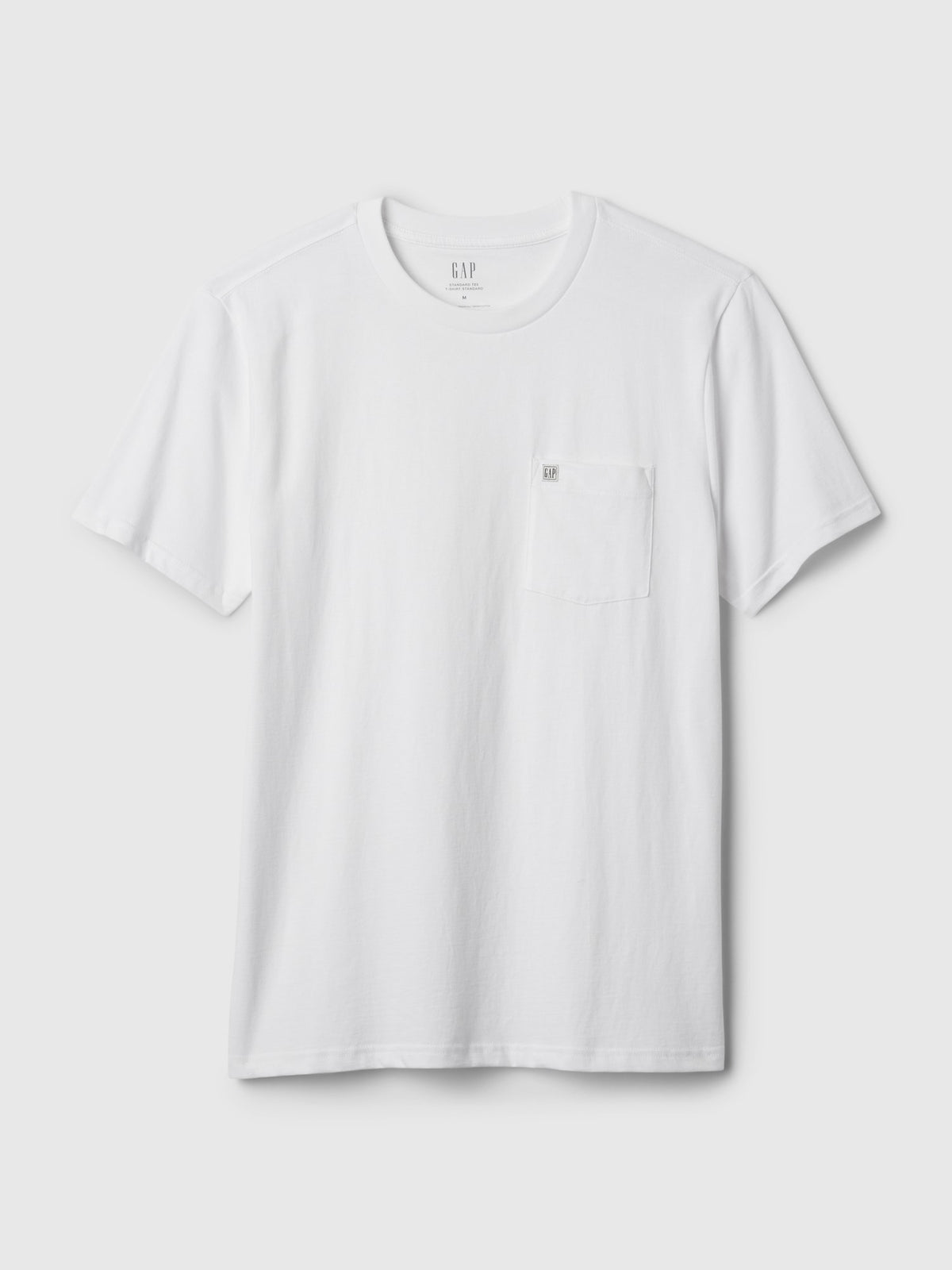 Beyaz Organik Pamuk Cepli T-shirt