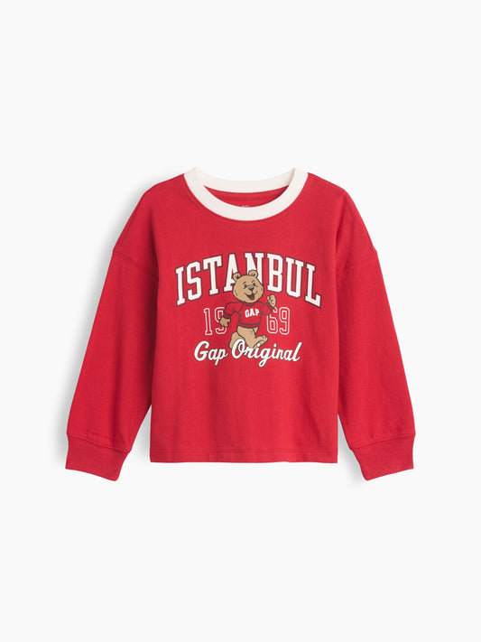 Kırmızı Baby & Toddler Grafik T-shirt