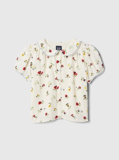 Beyaz Gap × Dôen Çiçek Desenli Bluz