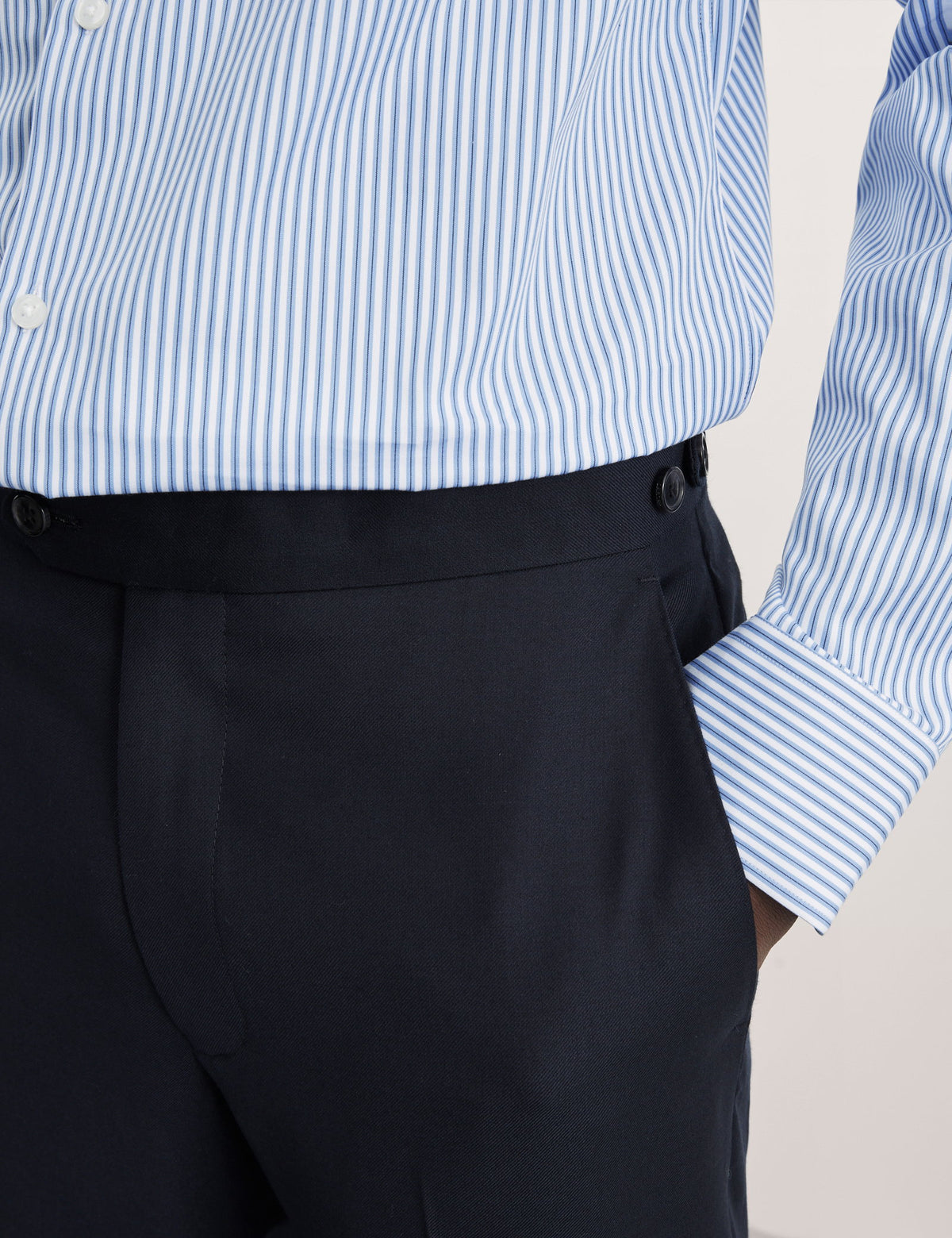 Tailored Fit Saf Yün Klasik Pantolon