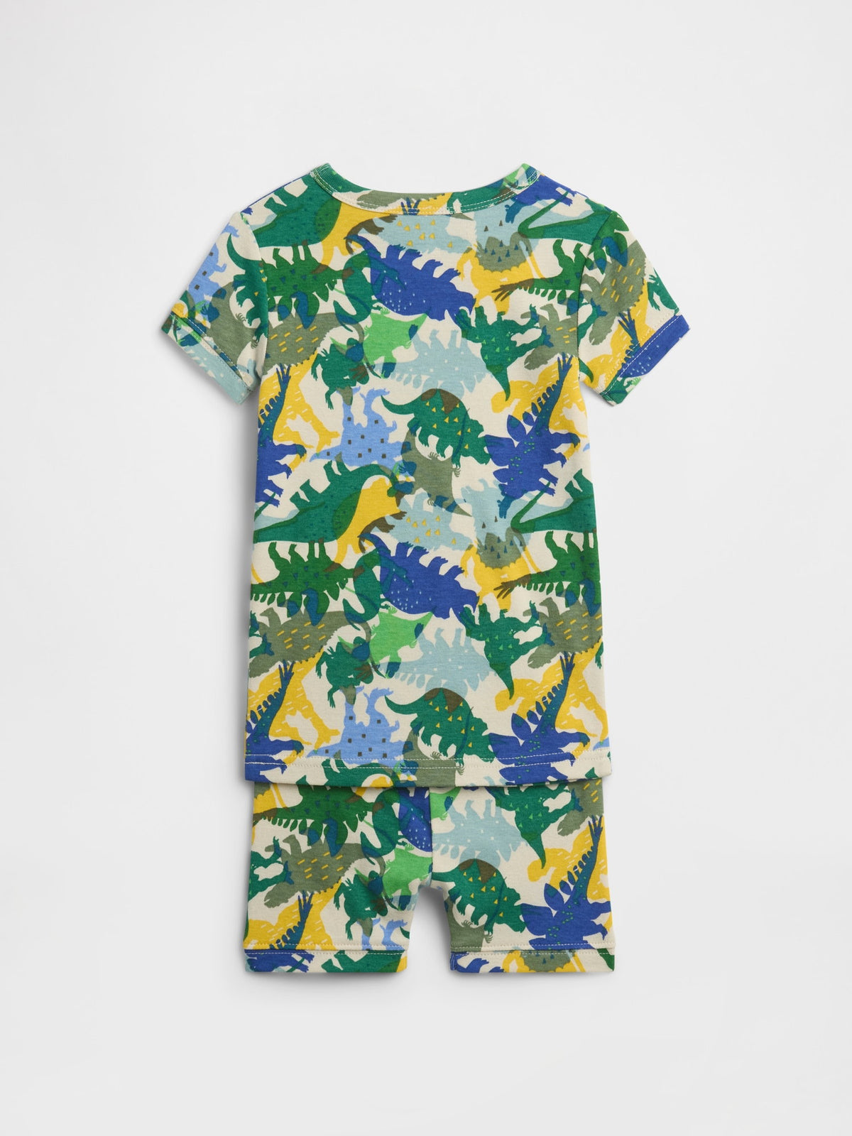 Yeşil %100 Organik Pamuk Dino Pijama Takımı
