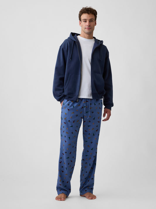 Mavi Relaxed Flannel Pijama Altı