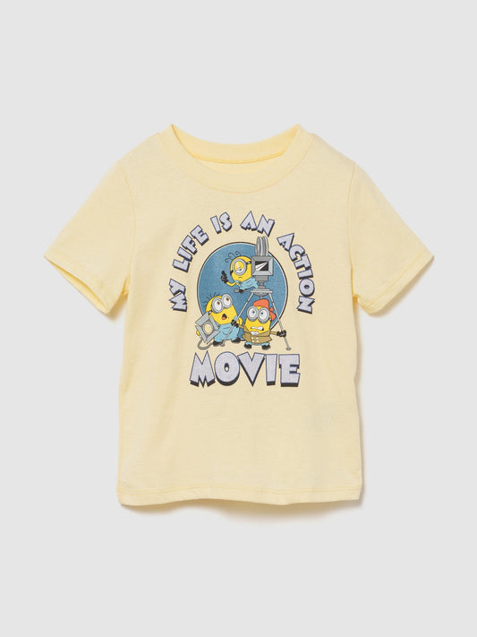 Sarı Minion Grafik Baskılı T-shirt