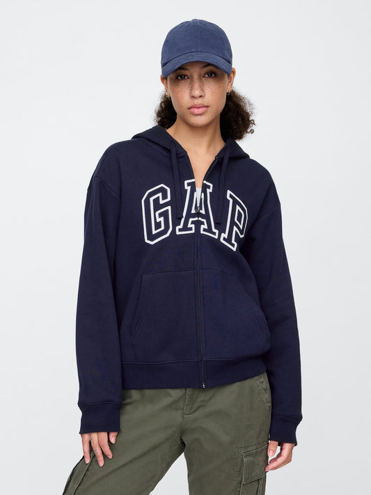 Bordo Gap Logo Fleece Fermuarlı Sweatshirt