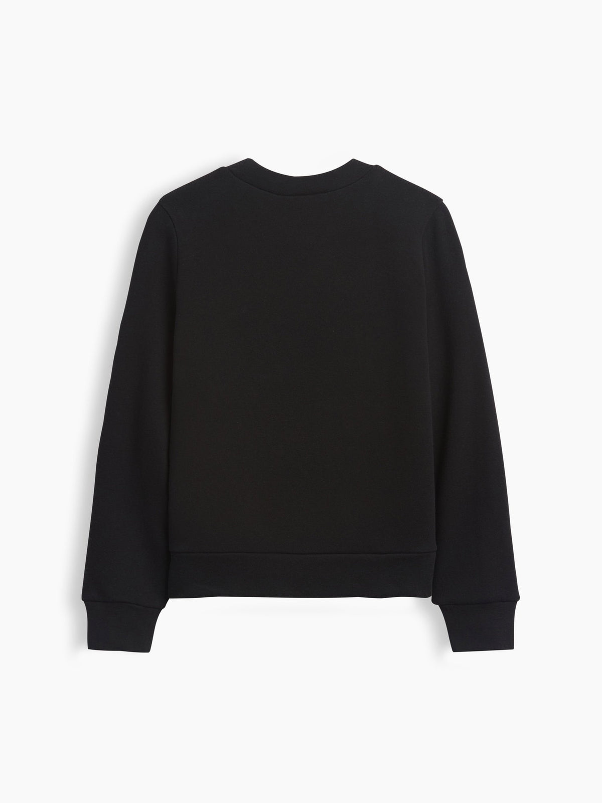 Siyah Bisiklet Yaka Grafik Baskılı Sweatshirt