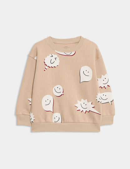 Pamuk Karışımlı Sweatshirt (2–8 Yaş)