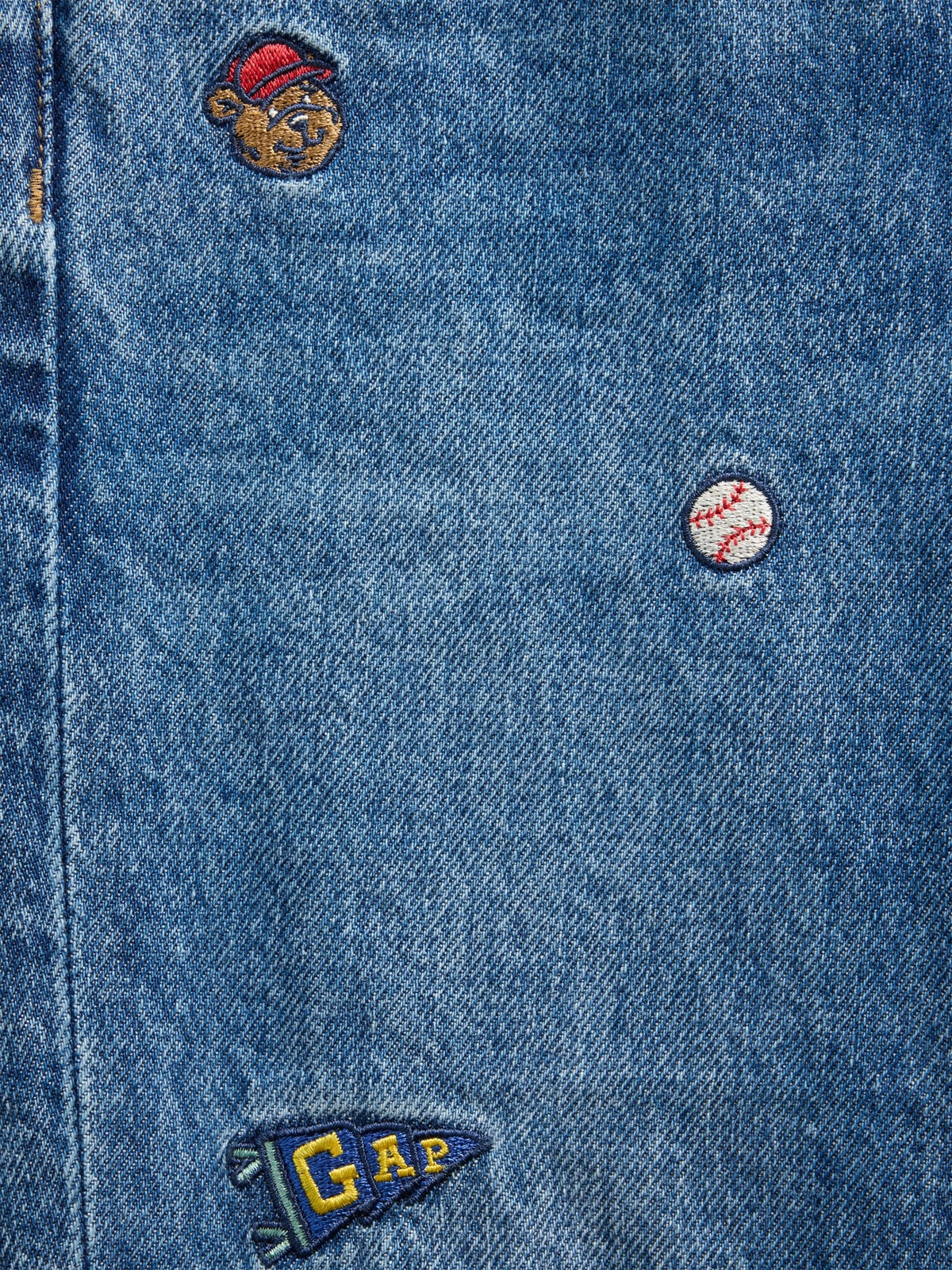Mavi Baby & Toddler Nakışlı Pull-on Baggy Jean Pantolon