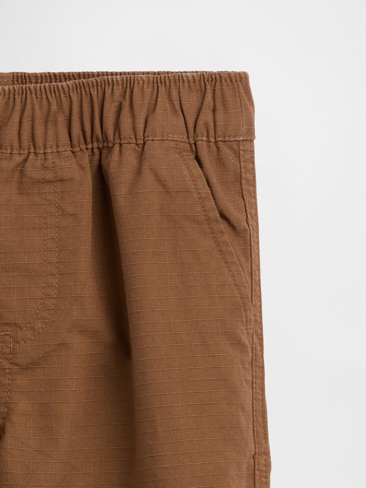 Kahverengi Pull-on Baggy Double-knee Carpenter Pantolon