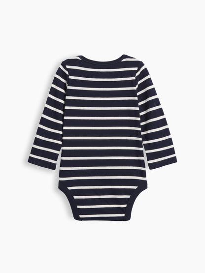 Lacivert Organik Pamuk Gap Logo Bodysuit